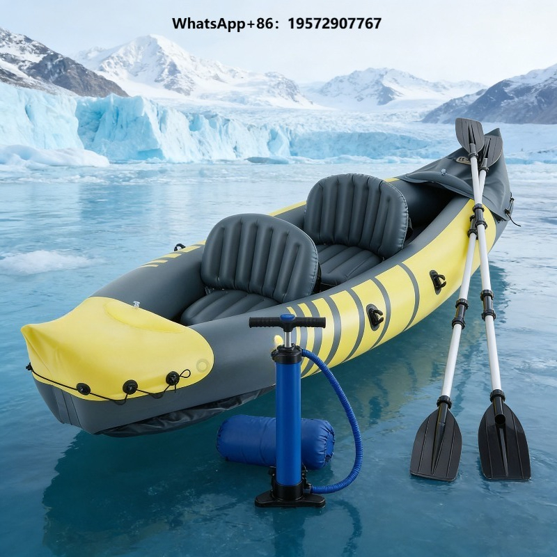 Fishing Kayak Paddle - Dwuosobowy nadmuchiwany kajak wędkarski, nadmuchiwana łódka