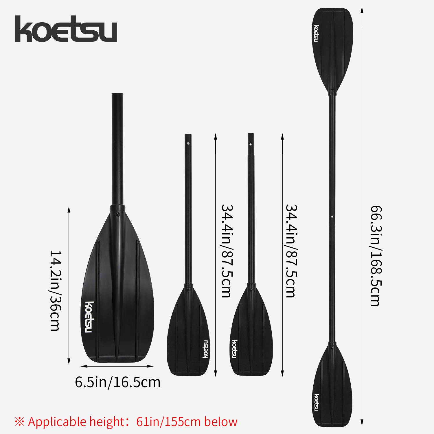 Dwugłowe wiosło kajakowe KOETS – Fishing Kayak Paddle recenzja i cena